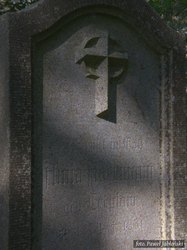 Ocalała płyta nagrobna