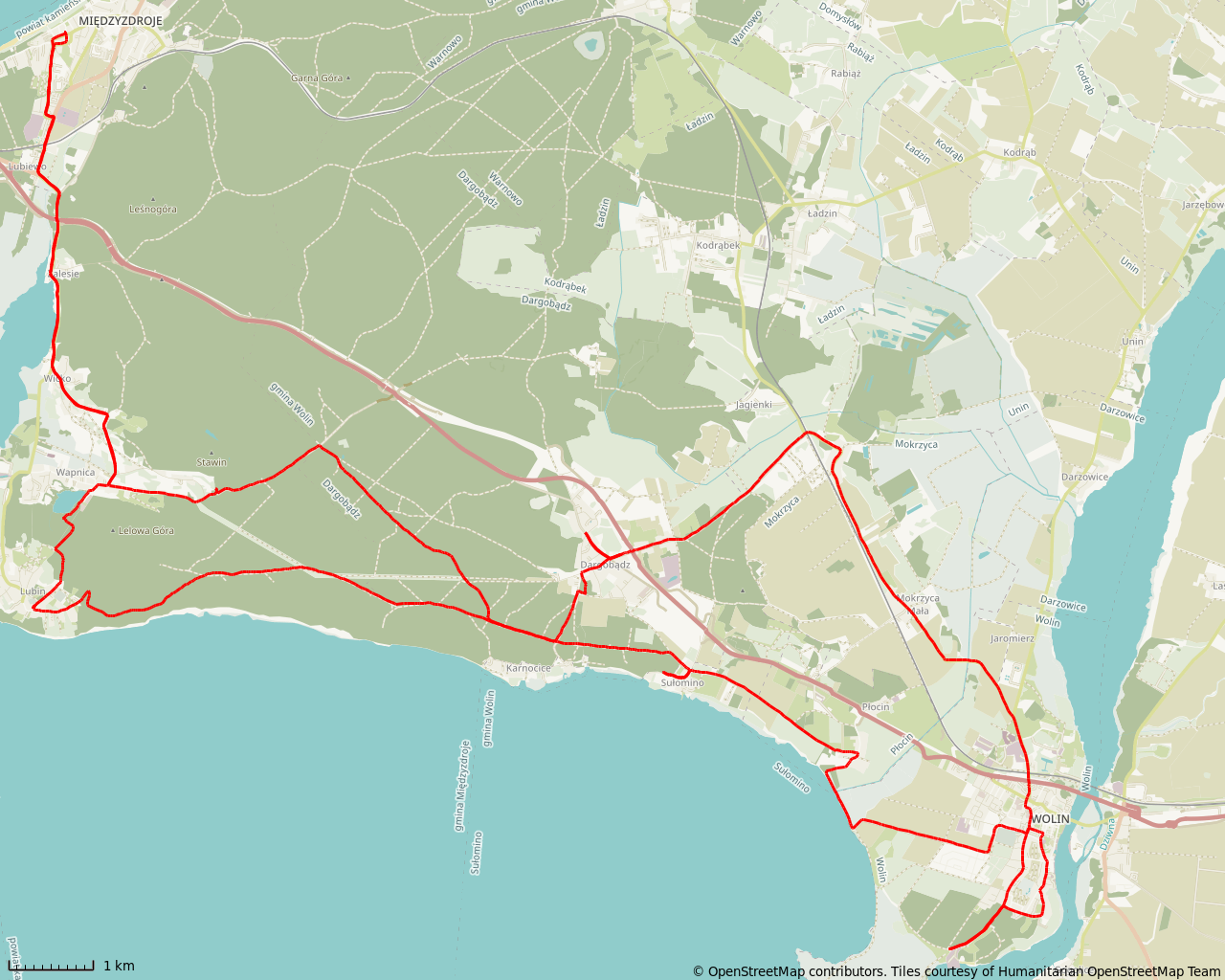 Trasa przejazdu - 52 km